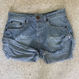 One Teaspoon striped bandit shorts